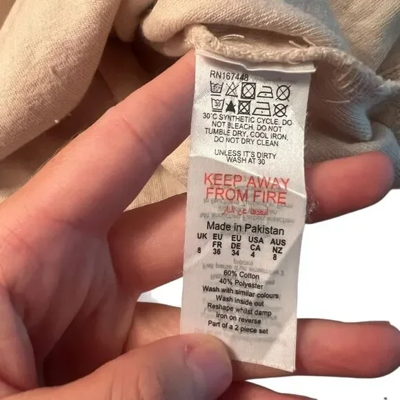 NWT! Nasty gal ribbed 2 piece towel set‎ in stone - Picture 4 of 12